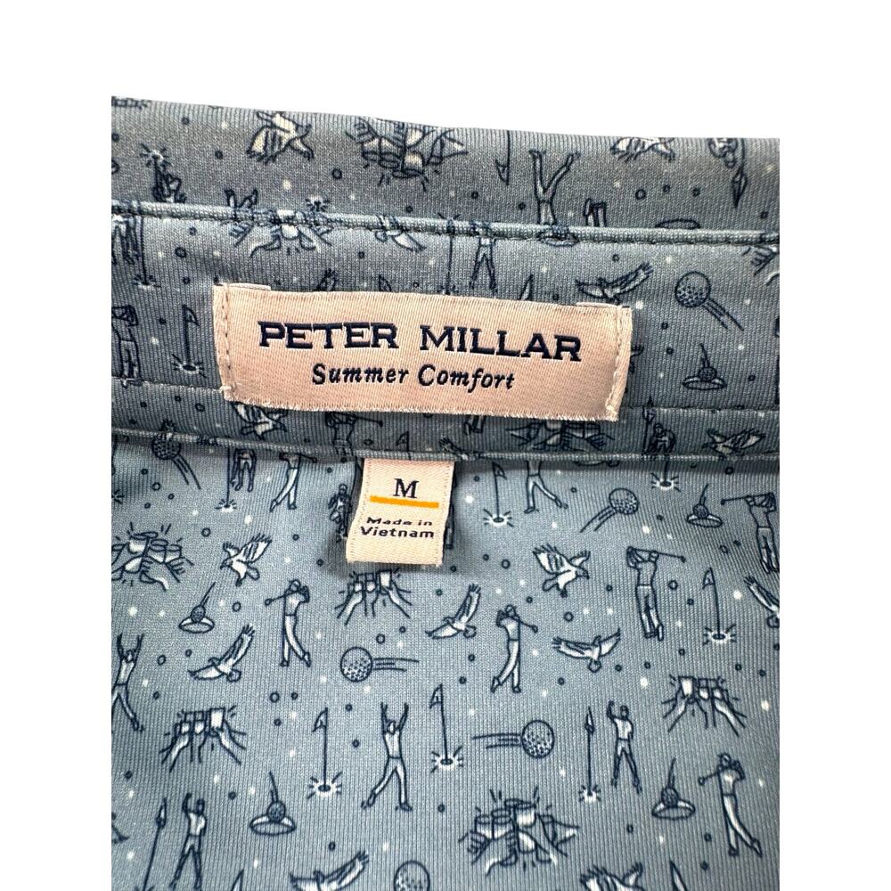 Peter Millar Summer Comfort Polo Mens M Short Sleeve Performance Golf Business - Picture 3 of 8